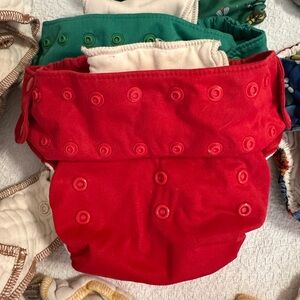 Smart Bottoms - Smart One 3.1 Cloth Diapers - Set of 2 - Red & Green All-in-ones